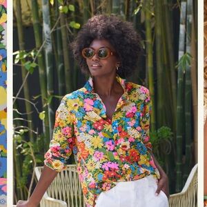 Frank & Eileen floral button down shirt